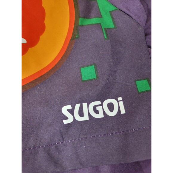 Vintage Sugoi Team Tyson Jacket Mens Medium Purple Green Cycling Windbreaker 90s - Picture 9 of 13